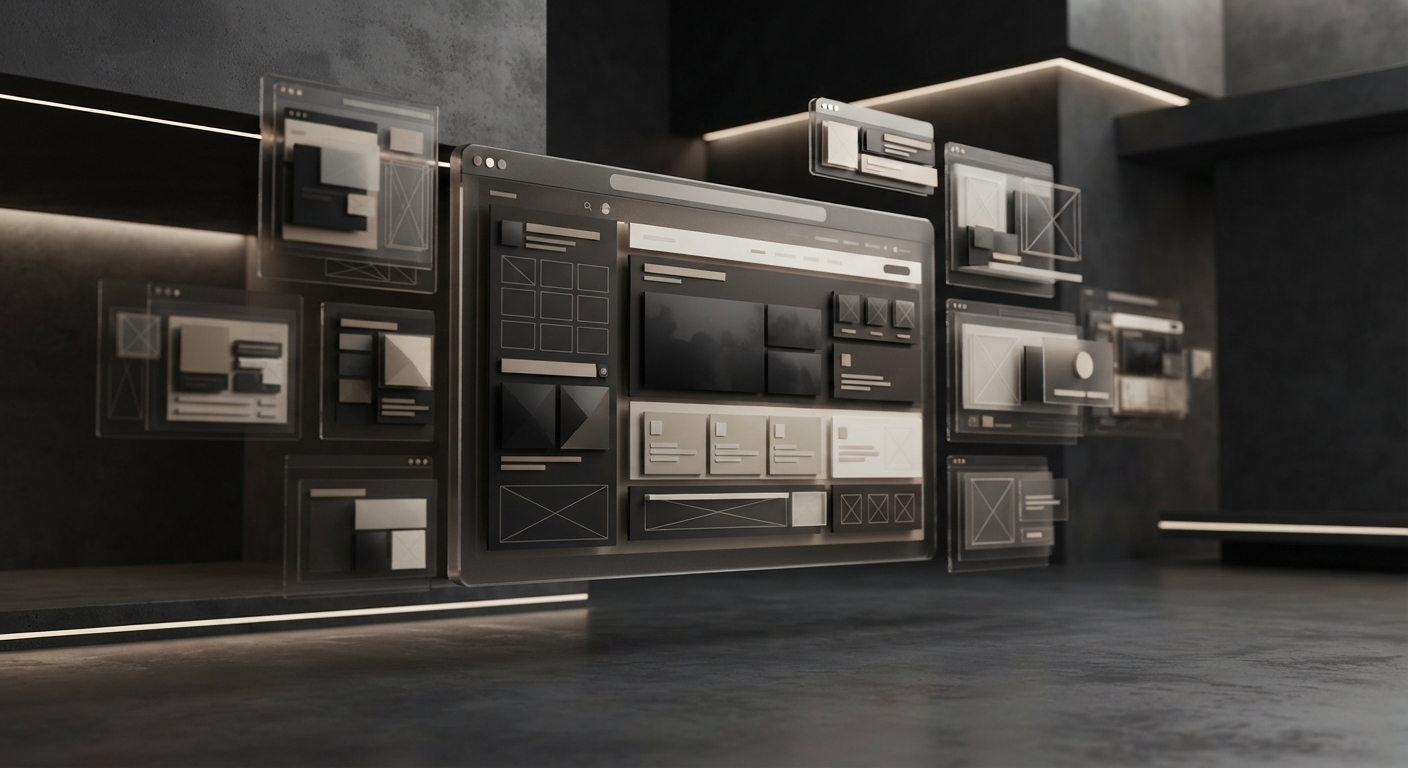 A digital design creative environment with design work on screen